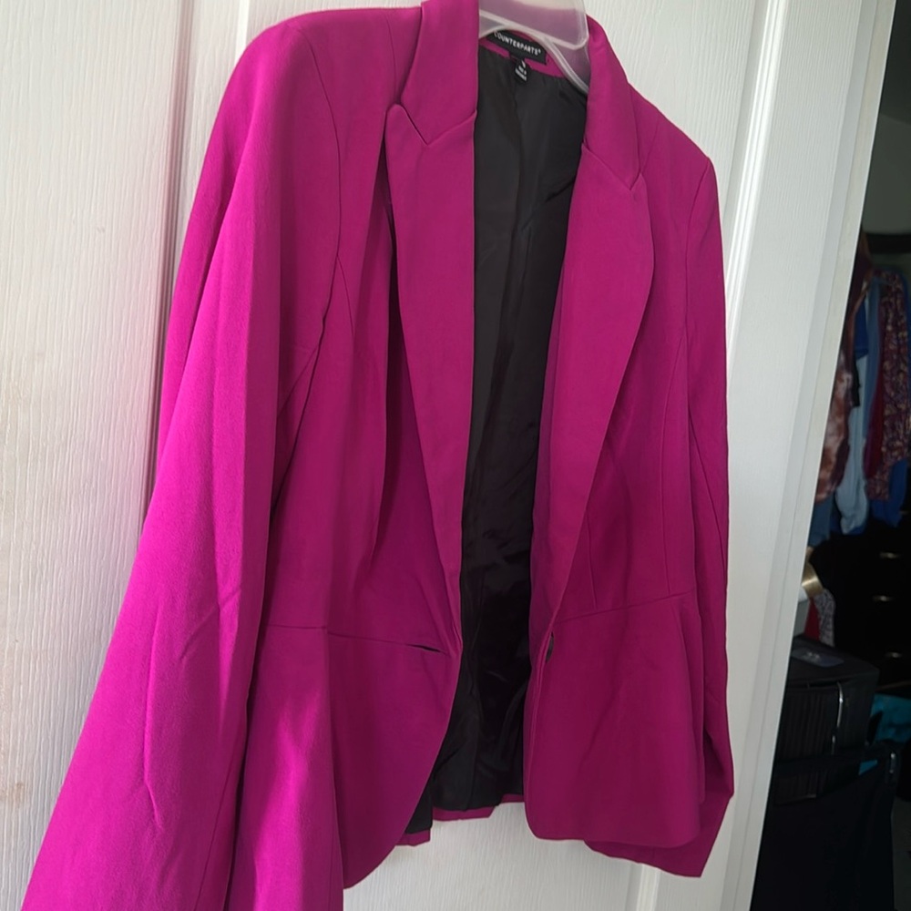 Pink career jacket size 8